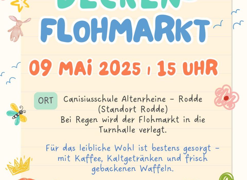 Image - Deckenflohmarkt auf dem Schulhof der Canisiusschule in Rodde