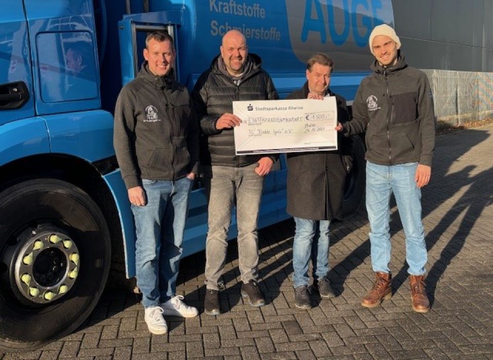Image - Scheckübergabe bei Auge Mineralöle GmbH & Co. KG in Rheine