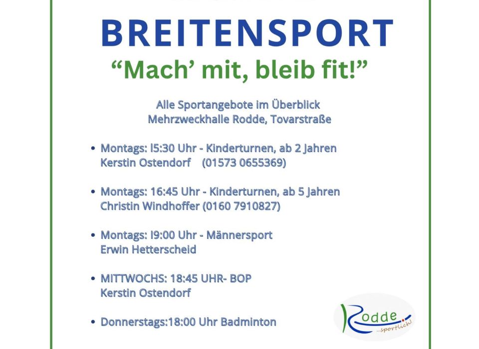 Image - Breitensport in Rodde