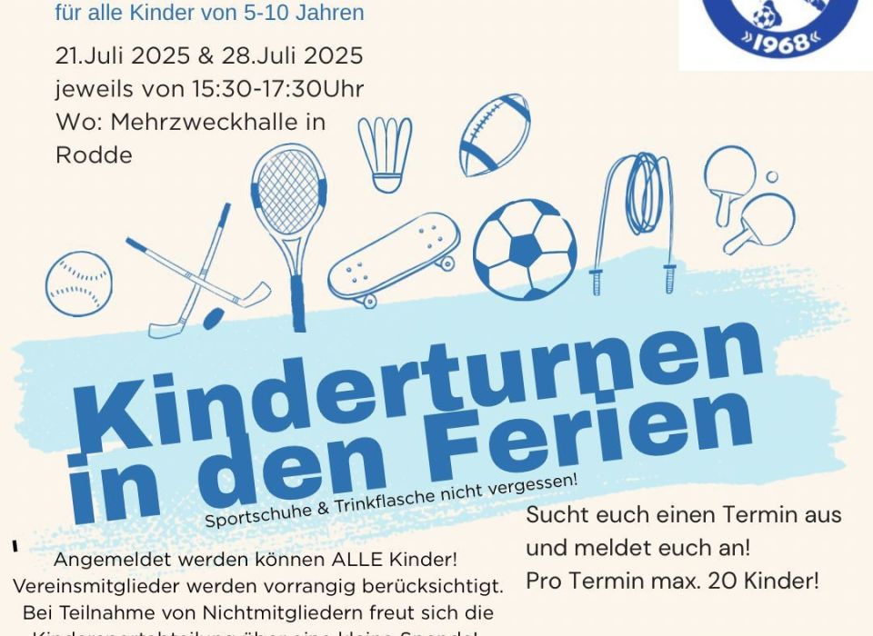 Image - Kinderturnen in den Sommerferien