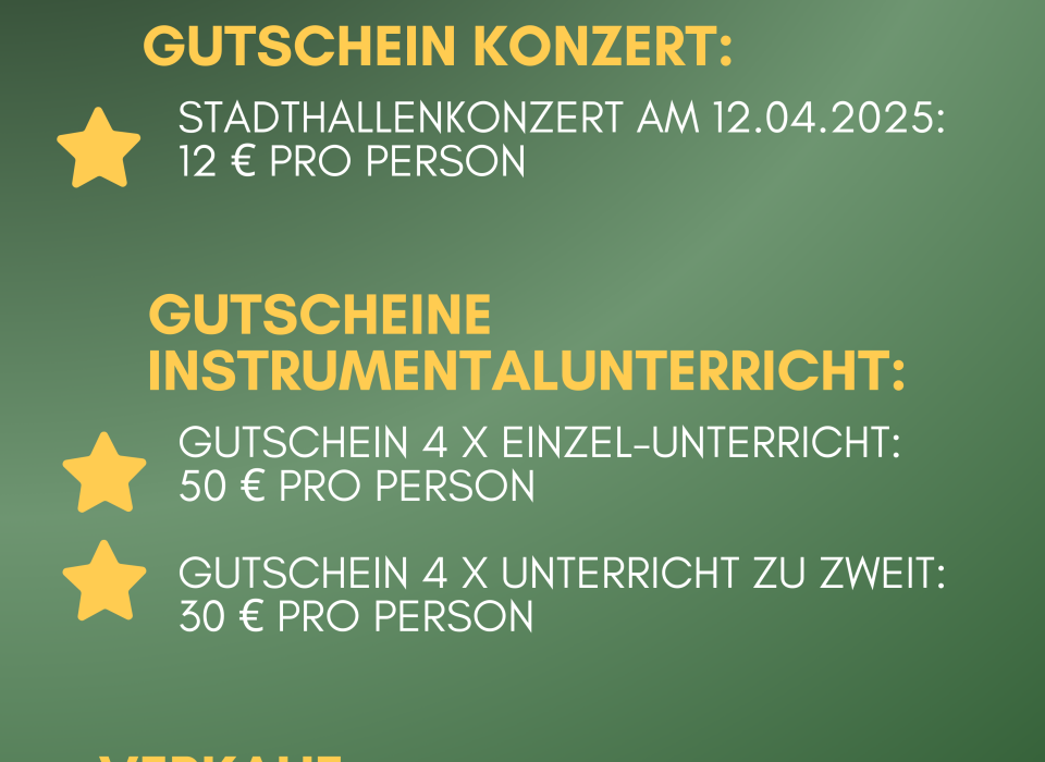 Image - Musik zum Weihnachten verschenken: Gutschein vom Blas-Orchester Rodde