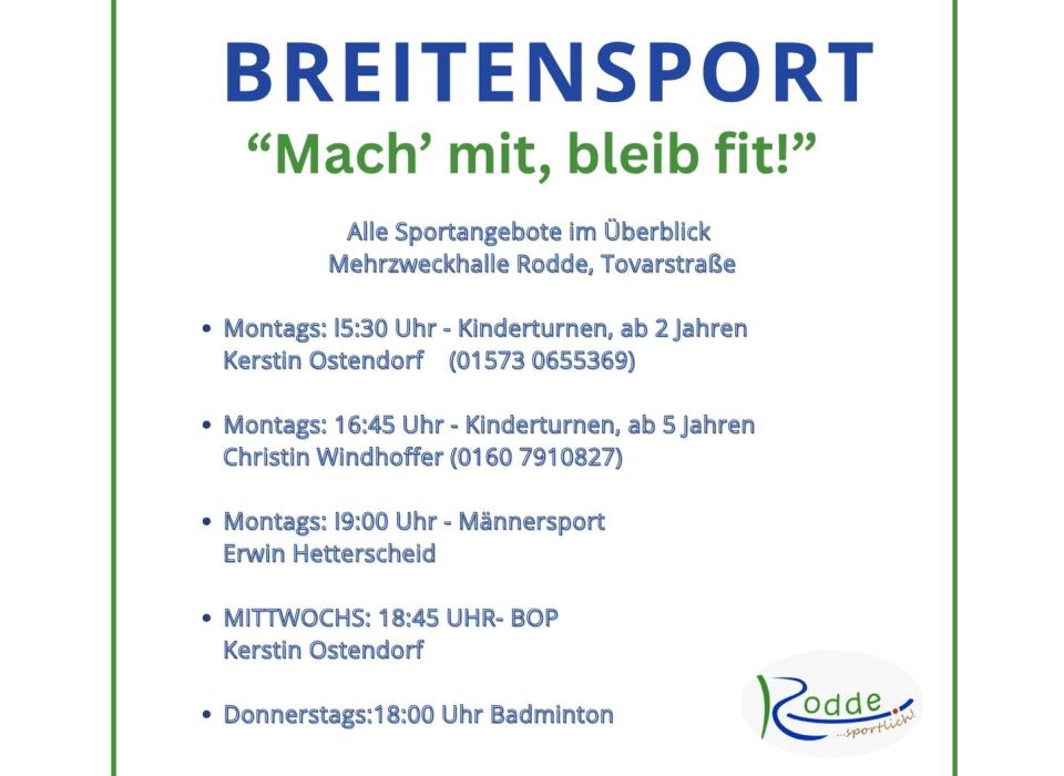 Image - Breitensport in Rodde